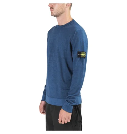 Stone Island Airbrush Wool Longsleeve (Blau)