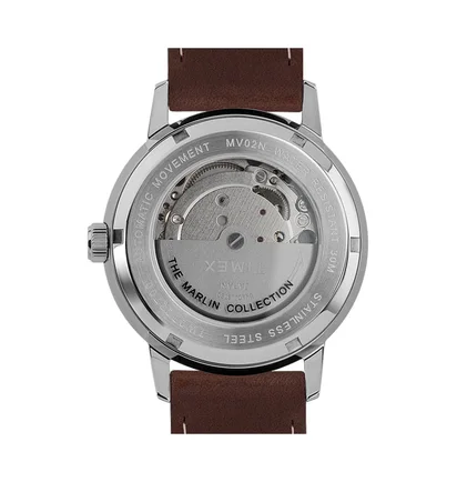Timex Archive Marlin Automatic 40mm Leather Strap (Braun / Silber)