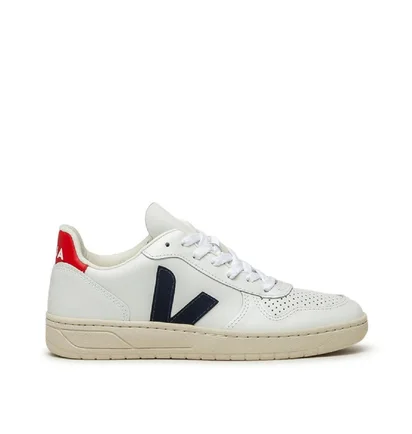 Veja WMNS V-10 Leather (Weiß/ Blau / Rot)