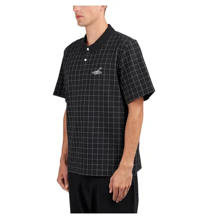 Metalwood Windowpane Polo (Schwarz)