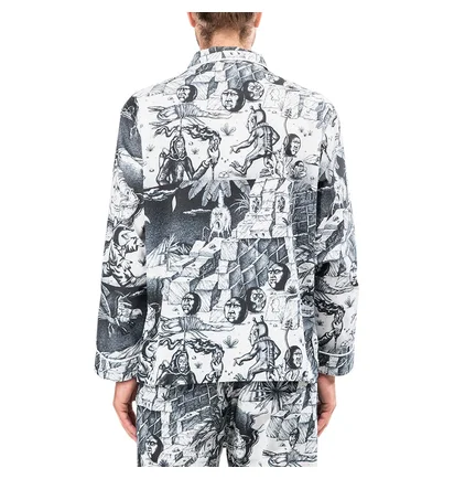 Brain Dead Wild Things Pajama Top (Schwarz / Weiß)