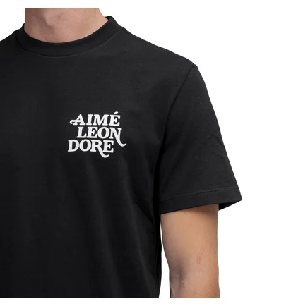 Aimé Leon Dore Flocked Logo Graphic Tee (Schwarz)