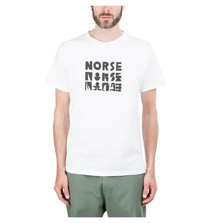 Norse Projects x Geoff McFetridge Niels Logo T-Shirt (Weiß)