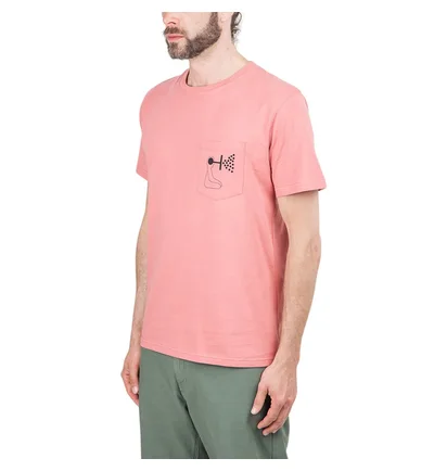 Norse Projects x Geoff McFetridge Niels Pocket Mind Wall T-Shirt (Rosa)