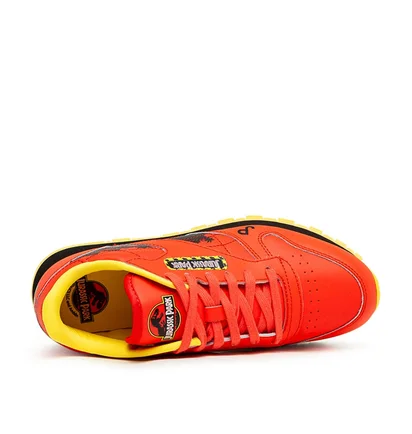 Reebok x Jurassic Park CL Leather (Rot / Gelb)