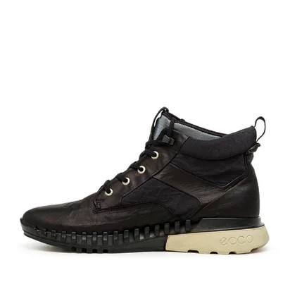 Stone Island Garment Dyed Leather Exostrike Boot (Schwarz)