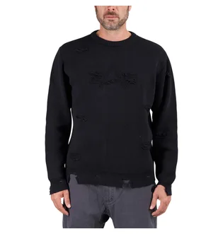 Alpha Industries Distressed Logo Pullover (Schwarz)