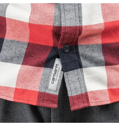 Carhartt WIP Keagan Shirt (Rot / Schwarz / Weiß)