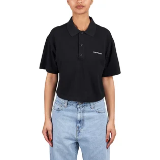Carhartt WIP W' S/S Carhartt Script Polo (Schwarz)