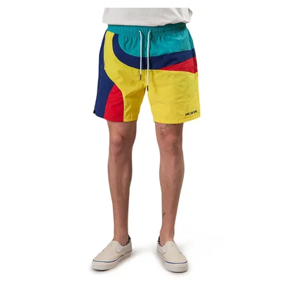 Aimé Leon Dore Color Blocked Swim Trunks (Blau)