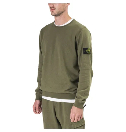 Stone Island Fleece Sweat Shirt (Olive)