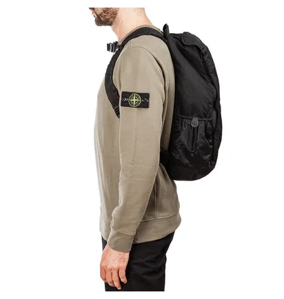 Stone Island GD Compact Nylon Backpack (Schwarz)