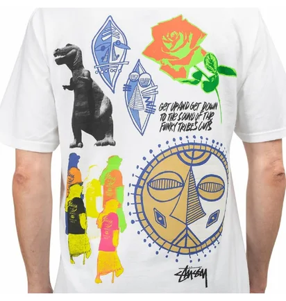 Stüssy Funky Tribe T-Shirt (Weiß)