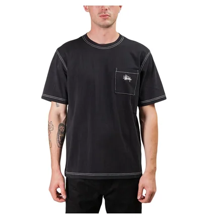 Stüssy Stock Pocket Crew (Schwarz)