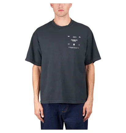 Obey Around the Globe Pigment T-Shirt (Schwarz)