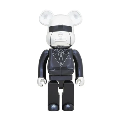 Medicom 1000% Daftpunk Thomas Bangalter Be@rbrick Toy (Schwarz / Silber)