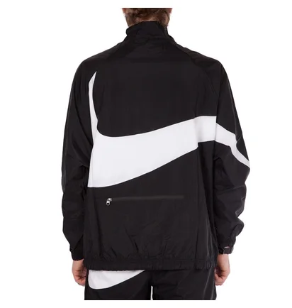 Nike NSW Swoosh Woven Halfzip Jacket (Schwarz / Weiß)