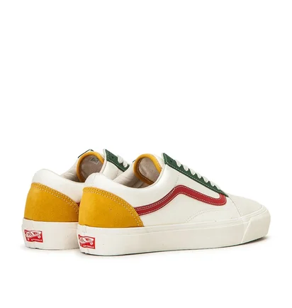 Vans OG Old Skool LX (Weiss / Rot / Grün)