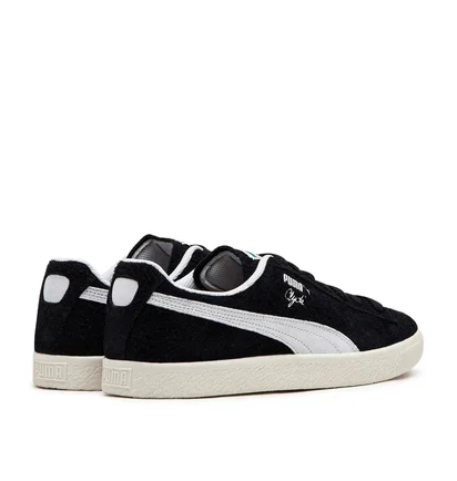 Puma Clyde Hairy Suede (Schwarz / Weiß)