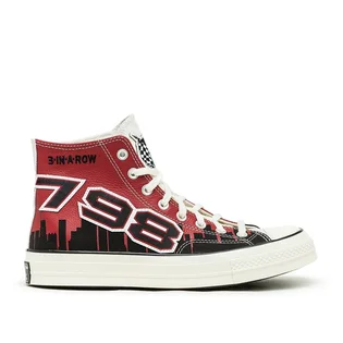 Converse x Chinatown Market 'Bulls Championship Jacket' Chuck 70 Hi (Rot / Schwarz)