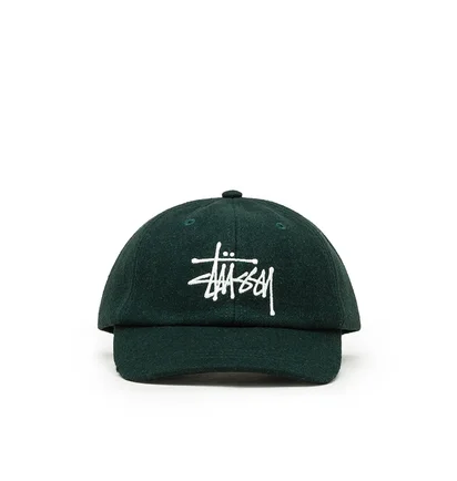 Stüssy Fuzzy Wool Big Stock Low Pro Cap (Grün)