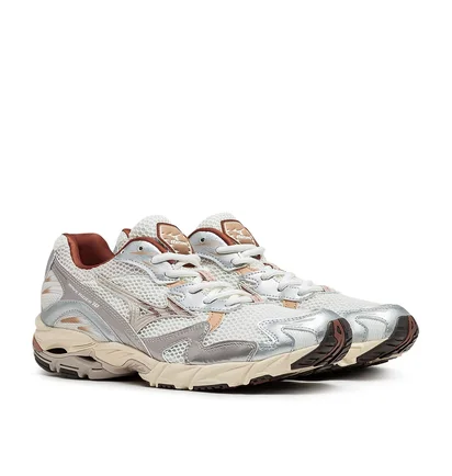 Mizuno Wave Rider 10 (Beige / Silber / Rot)