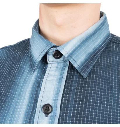 Edwin Major Tie Dye Ripstop Shirt (Blau)