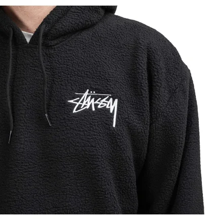 Stüssy Bronson Polar Fleece Hoodie (Schwarz)
