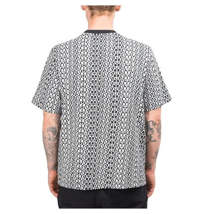 Stüssy Check Crew Tee (Schwarz / Weiß)
