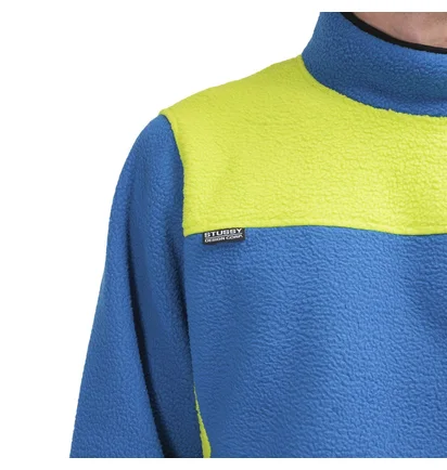 Stüssy Drift Diagonal Zip Pullover (Blau / Lime)