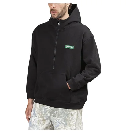 Brain Dead Half Zip Hoodie (Schwarz)
