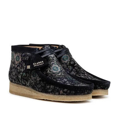 Clarks Originals Wallabee Boot Navy Velvet (Navy)