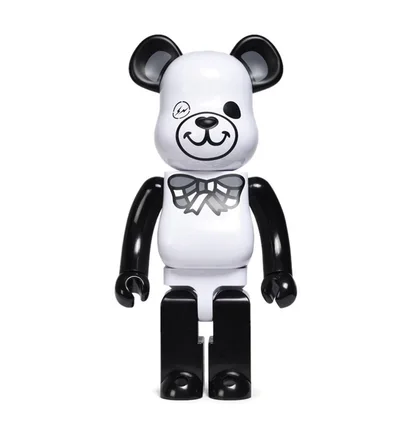 Medicom 1000% Freemasonry x Fragment Design Be@rbrick Toy (Weiß / Schwarz)
