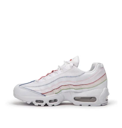 Nike WMNS Air Max 95 'Triple White' Colored Borders (Weiß)