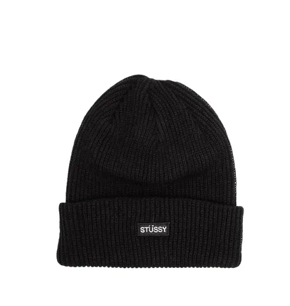 Stüssy Small Patch Watchcap Beanie (Schwarz)
