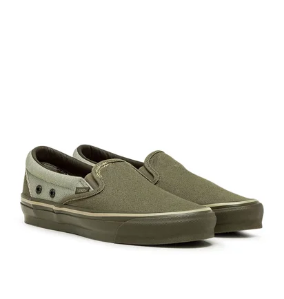 Vans Vault x Nigel Cabourn UA OG Classic Slip-On LX (Oliv)