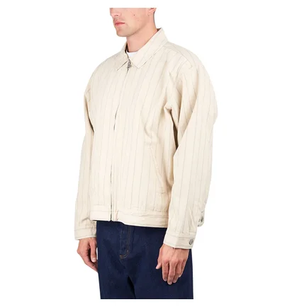 Obey Stripe Zip Jacket (Beige)