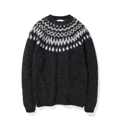 Norse Projects Birnir Fairisle (Grau Meliert)