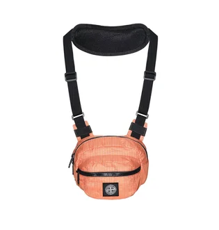 Stone Island Reflective Weave Ripstop Bumbag (Orange)