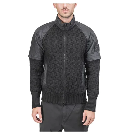 Stone Island Shadow Project Convertible Knit Jacket (Schwarz)