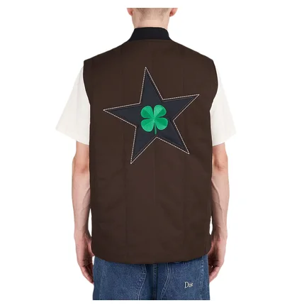 Converse x Patta Four-Leaf Clover Utility Reversible Padded Vest (Braun)