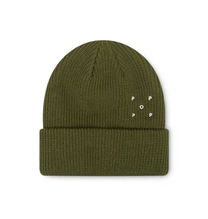 Pop Trading Company Basic Beanie (Oliv)