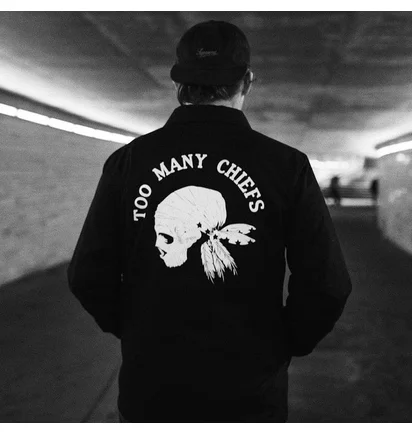 Allike x Black Lodges 'Too Many Chiefs' Coach Jacket (Schwarz)