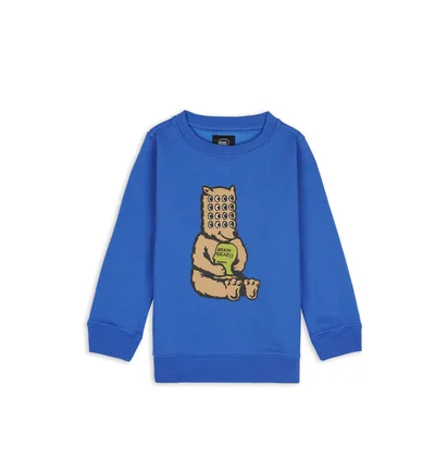 Brain Dead Bear Brain Kids Crewneck Sweatshirt (Blau)