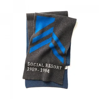 Han Kjobenhavn Scarf (Schwarz / Blau)