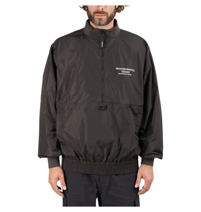 Neighborhood Staff Nylon Popover E-Jacket (Schwarz)