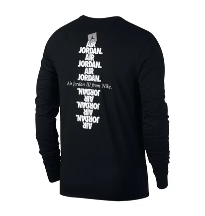 Nike Air Jordan AJ 3 CNXN 3 Longsleeve Shirt (Schwarz / Weiß)