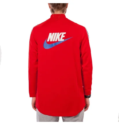 Nike NSW Taped Track Jacket Poly (Rot / Weiß)