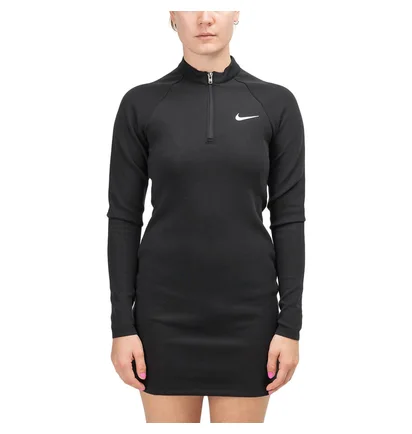 Nike WMNS Long-Sleeve Dress (Schwarz)