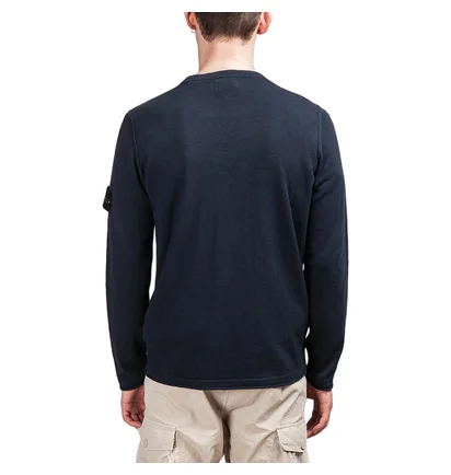 Stone Island Light Crewneck Knit Jumper (Navy)
